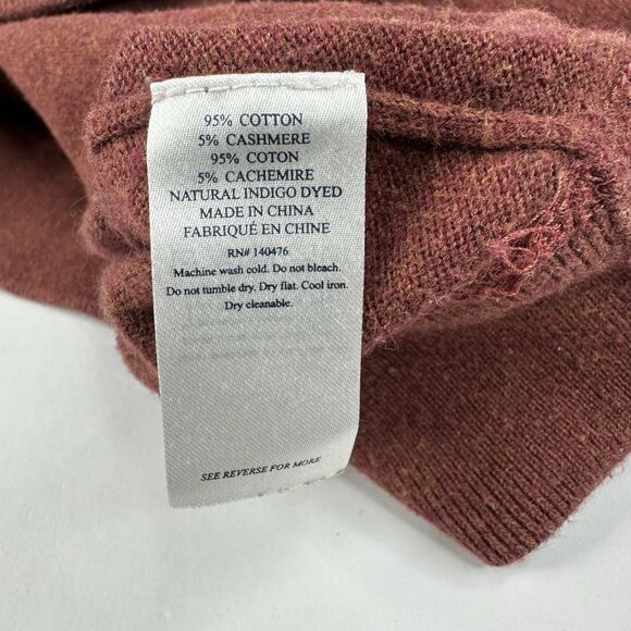 Fatherly Women's Brown Crewneck Cashmere Cotton Long Sleeve Knit Sweater S/C36.9 - Picture 8 of 13